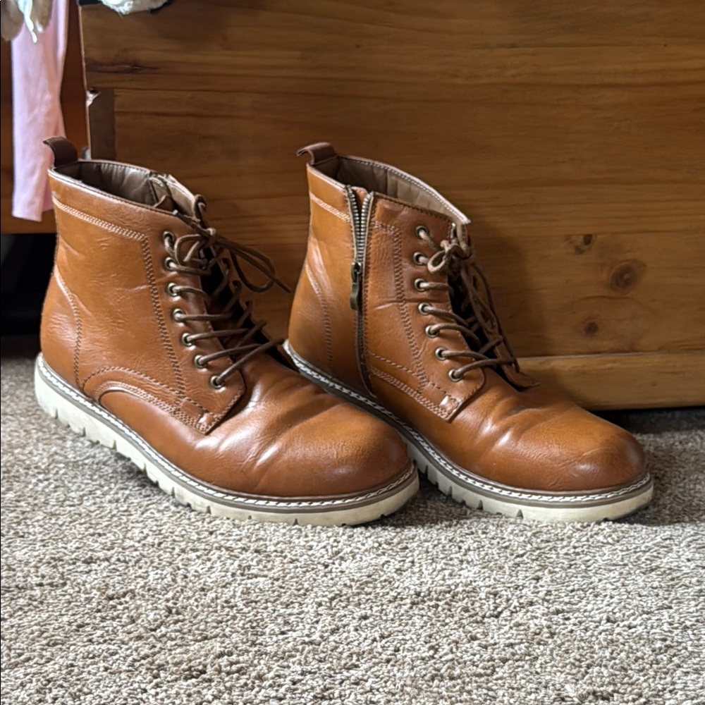 Men's Tan Leather Boots
